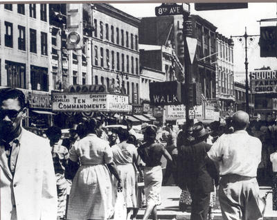 125th Street and Eighth Avenue in Harlem 1956.