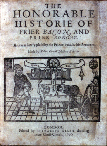 Greene, Friar Bacon and Friar Bongay (1630): title page