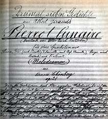 Title-page of Pierrot lunaire